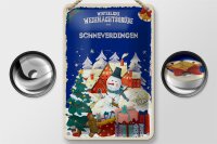 Blechschild Weihnachtsgrüße aus SCHNEVERDINGEN Geschenk Deko 12x18cm