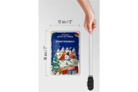 Blechschild Weihnachtsgrüße aus SCHNEVERDINGEN Geschenk Deko 12x18cm