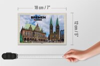 Holzschild Städte Bremen Deutschland Rathaus Dekoration 18x12 cm