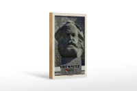 Holzschild Städte Chemnitz Karl-Marx-Monument Dekoration 12x18 cm
