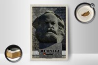 Holzschild Städte Chemnitz Karl-Marx-Monument Dekoration 12x18 cm
