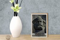 Holzschild Städte Chemnitz Karl-Marx-Monument Dekoration 12x18 cm