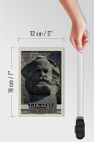 Holzschild Städte Chemnitz Karl-Marx-Monument Dekoration 12x18 cm