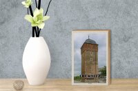 Holzschild Städte Chemnitz Deutschland Roter Turm 12x18 cm