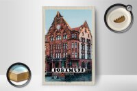 Holzschild Städte Dortmund Altes Stadthaus Altstadt 12x18 cm