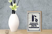Holzschild Spruch 12x18 cm In diesem Hause brennt nichts an