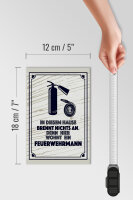 Holzschild Spruch 12x18 cm In diesem Hause brennt nichts an