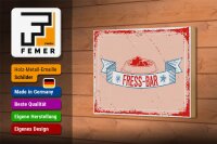 Holzschild Spruch 18x12 cm Fress-Bar Dekoration