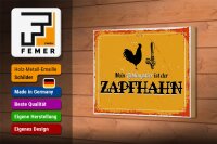 Holzschild Spruch 18x12 cm Mein Lieblingstier ist der Zapfhahn