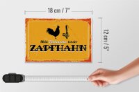 Holzschild Spruch 18x12 cm Mein Lieblingstier ist der Zapfhahn