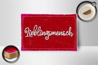 Holzschild Spruch 18x12 cm Lieblingsmensch Dekoration