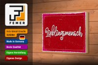 Holzschild Spruch 18x12 cm Lieblingsmensch Dekoration