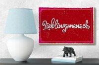 Holzschild Spruch 18x12 cm Lieblingsmensch Dekoration