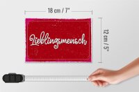 Holzschild Spruch 18x12 cm Lieblingsmensch Dekoration