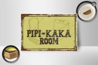 Holzschild Spruch 18x12 cm Pipi-Kaka room Dekoration
