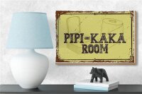 Holzschild Spruch 18x12 cm Pipi-Kaka room Dekoration