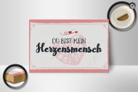 Holzschild Spruch 18x12 cm Du bist mein Herzensmensch Dekoration