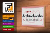 Holzschild Spruch 18x12 cm Seelenschwester Für immer und Ewig