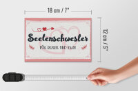 Holzschild Spruch 18x12 cm Seelenschwester Für immer und Ewig