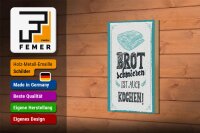 Holzschild Spruch 12x18cm Brot schmieren ist auch kochen