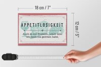 Holzschild Spruch 18x12 cm Appetitlosigkeit auch so ein Problem