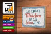Holzschild Spruch 18x12 cm Das schönste Märchen Leben selbst