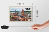 Holzschild Städte Mainz Kaiserdom Kirche Christentum 18x12 cm