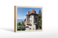 Holzschild Städte Meersburg Burg Architektur...