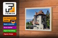 Holzschild Städte Meersburg Burg Architektur Dekoration 18x12 cm
