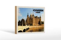Holzschild Städte Schwerin Schloss Architektur...