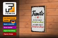 Holzschild Spruch Familie Du bist nie alleine Dekoration 12x18 cm