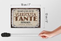 Holzschild Spruch Eine muss ja Job Tante übernehmen 18x12 cm