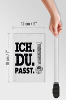 Holzschild Spruch Ich Du Passt Schraube Mutter 12x18 cm