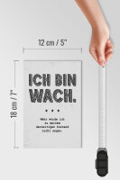 Holzschild Spruch lustig Zustand Ich bin wach 12x18 cm Dekoration