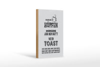Holzschild Spruch ich wie Brot nach unten fällt...