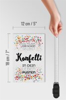Holzschild Spruch Du musst dir schon selbst Konfetti 12x18 cm