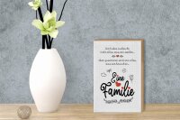 Holzschild Spruch Familie Wir haben nicht alles aber 12x18 cm