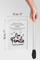 Holzschild Spruch Familie Wir haben nicht alles aber 12x18 cm