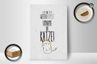 Holzschild Spruch Katze nicht weiter kommst umarme 12x18 cm