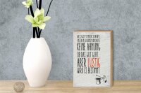 Holzschild Spruch lustig als Gott mich schuf 12x18 cm Dekoration
