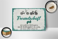 Holzschild Spruch Freundschaft noch bekloppter sein 18x12 cm