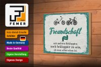 Holzschild Spruch Freundschaft noch bekloppter sein 18x12 cm