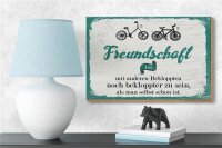 Holzschild Spruch Freundschaft noch bekloppter sein 18x12 cm