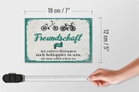 Holzschild Spruch Freundschaft noch bekloppter sein 18x12 cm