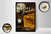 Holzschild Spruch Whiskey & Cigars aced to perfection 12x18 cm