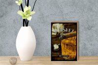 Holzschild Spruch Whiskey & Cigars aced to perfection 12x18 cm