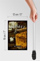 Holzschild Spruch Whiskey & Cigars aced to perfection 12x18 cm