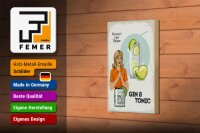 Holzschild Spruch Mummy´s little Helper Gin & Tonic 12x18 cm