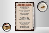 Holzschild Spruch Kloordnung bitte im sitzen pinkeln 12x18 cm