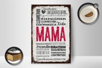 Holzschild Spruch Mama Lehrerin Freundin Köchin 12x18 cm